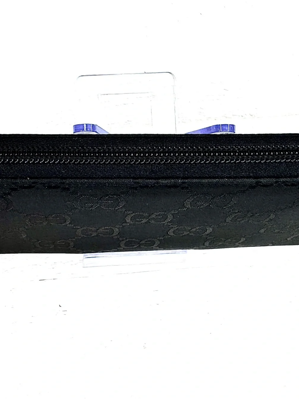 Gucci Black GG Monogram Zip Around Wallet | Authentic Gucci Canvas Continental - Picture 5 of 11
